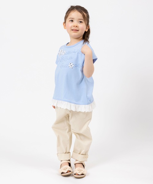 KP(ケーピー)の「ウエストリボンストレッチブロードパンツ(140~160)(チノパンツ・キッズ・ベージュ/ライトブルーグレー・140cm/150cm/160cm)」の11枚目の写真