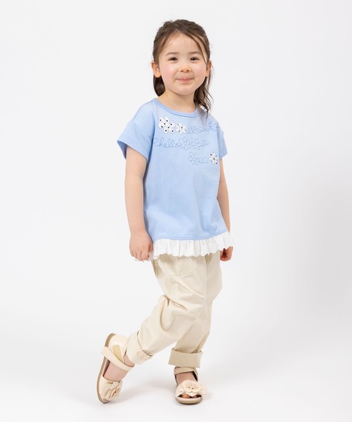 KP(ケーピー)の「ウエストリボンストレッチブロードパンツ(140~160)(チノパンツ・キッズ・ベージュ/ライトブルーグレー・140cm/150cm/160cm)」の12枚目の写真