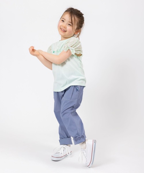 KP(ケーピー)の「ウエストリボンストレッチブロードパンツ(140~160)(チノパンツ・キッズ・ベージュ/ライトブルーグレー・140cm/150cm/160cm)」の6枚目の写真