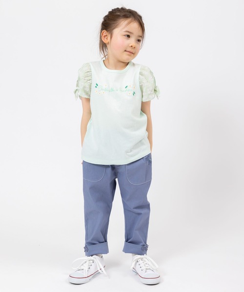 KP(ケーピー)の「ウエストリボンストレッチブロードパンツ(140~160)(チノパンツ・キッズ・ベージュ/ライトブルーグレー・140cm/150cm/160cm)」の8枚目の写真