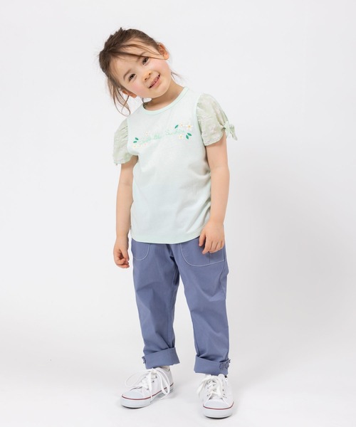 KP(ケーピー)の「ウエストリボンストレッチブロードパンツ(140~160)(チノパンツ・キッズ・ベージュ/ライトブルーグレー・140cm/150cm/160cm)」の9枚目の写真