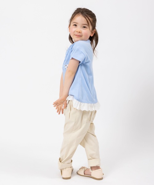 KP(ケーピー)の「ウエストリボンストレッチブロードパンツ(140~160)(チノパンツ・キッズ・ベージュ/ライトブルーグレー・140cm/150cm/160cm)」の3枚目の写真