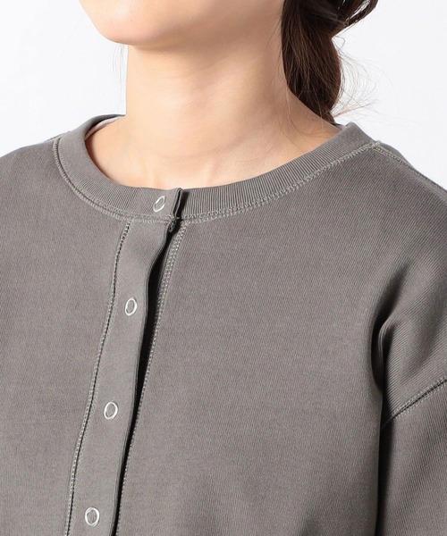 Grand PARK（グランドパーク）の「スナップ長袖カーディガン（カーディガン/ボレロ・レディース・ホワイト×ブラック/モスグリーン/ネイビー・FREE）」の11枚目の写真