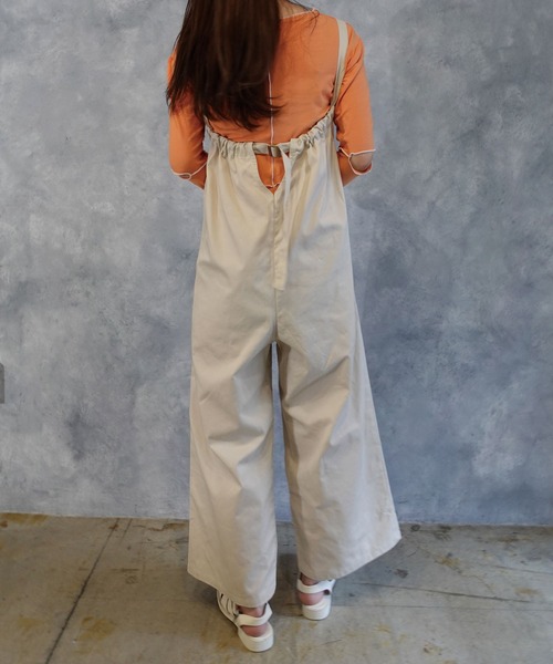 CORNERS（コーナーズ）の「コットンツイルギャザーオールインワン（サロペット/オーバーオール・レディース・ベージュ系その他/ブラック/ライトベージュ/オリーブ・M）」の12枚目の写真