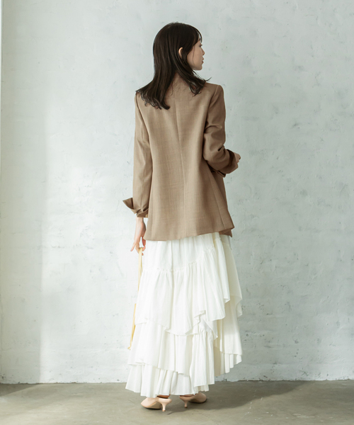 ウールツイルノーカラージャケット（ノーカラージャケット）｜NOBLE