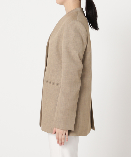 ウールツイルノーカラージャケット（ノーカラージャケット）｜NOBLE