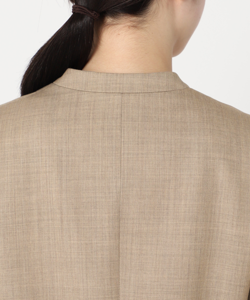 ウールツイルノーカラージャケット（ノーカラージャケット）｜NOBLE
