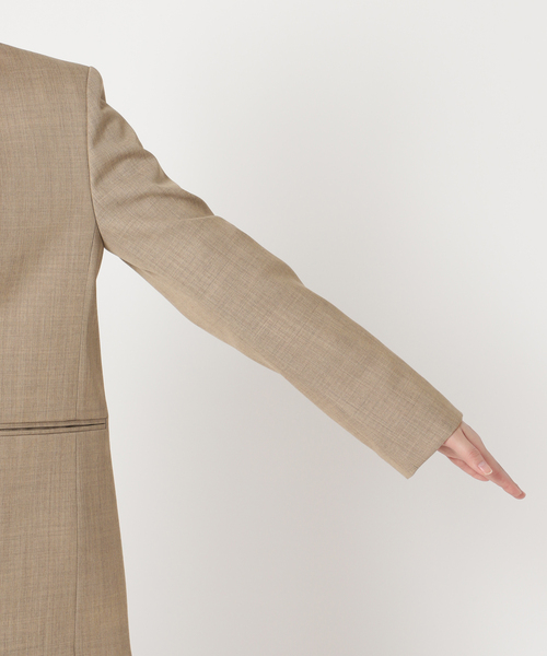 ウールツイルノーカラージャケット（ノーカラージャケット）｜NOBLE