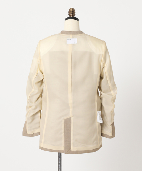 ウールツイルノーカラージャケット（ノーカラージャケット）｜NOBLE