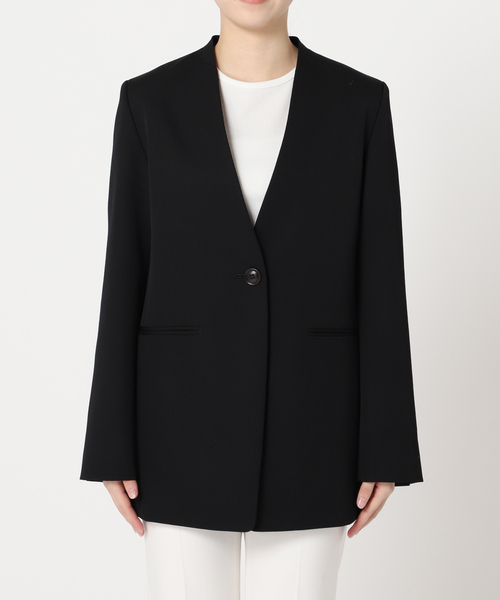 ウールツイルノーカラージャケット（ノーカラージャケット）｜NOBLE