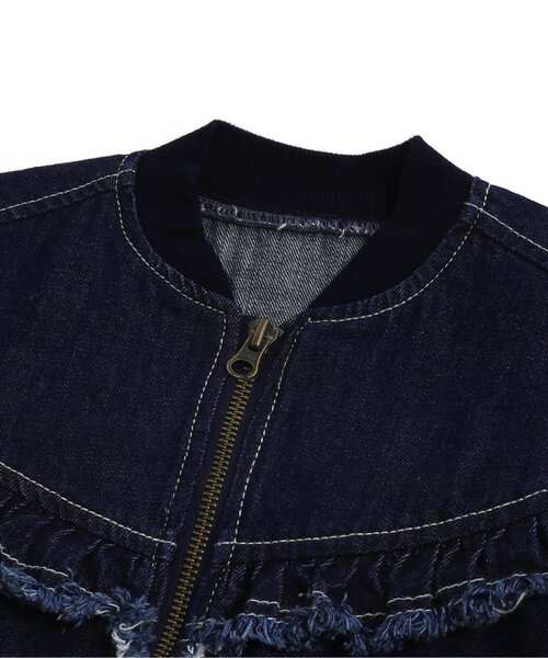 BREEZE（ブリーズ）の「デニムフリルブルゾン（ブルゾン・キッズ・ブルー/ネイビー・130/80/140/100/110/120/90）」の17枚目の写真