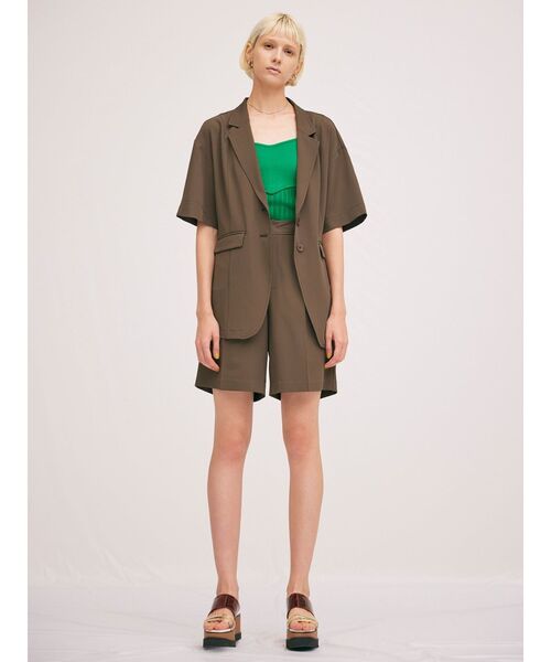 MURUA（ムルーア）の「ハーフスリーブジャケット（テーラードジャケット・レディース・ブラック/ブラウン・FREE）」の12枚目の写真