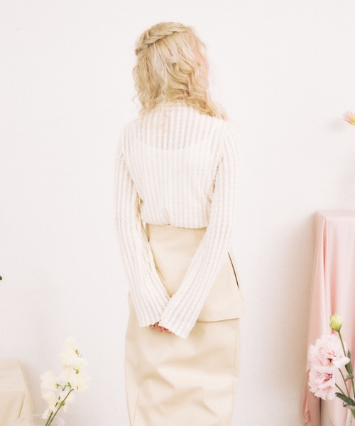 pomiii(ポミー)の「レースハイネックメロウトップス(Tシャツ/カットソー・レディース・アイボリー・FREE)」の12枚目の写真