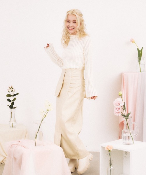 pomiii(ポミー)の「レースハイネックメロウトップス(Tシャツ/カットソー・レディース・アイボリー・FREE)」の6枚目の写真