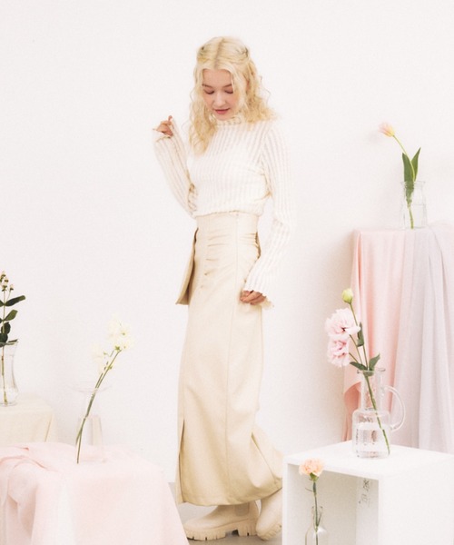 pomiii(ポミー)の「レースハイネックメロウトップス(Tシャツ/カットソー・レディース・アイボリー・FREE)」の9枚目の写真