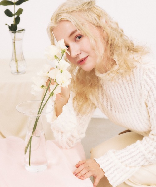 pomiii(ポミー)の「レースハイネックメロウトップス(Tシャツ/カットソー・レディース・アイボリー・FREE)」の18枚目の写真