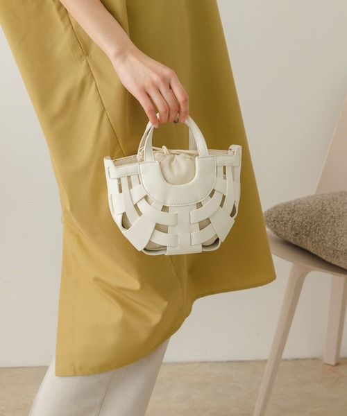 RODE SKO（ロデスコ）の「カットワークミニバッグ（ショルダーバッグ・レディース・オフホワイト/イエロー/グリーン・ONE）」の21枚目の写真