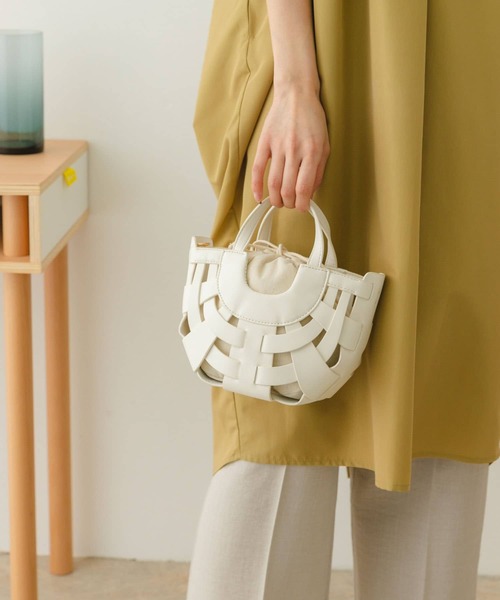 RODE SKO（ロデスコ）の「カットワークミニバッグ（ショルダーバッグ・レディース・オフホワイト/イエロー/グリーン・ONE）」の15枚目の写真