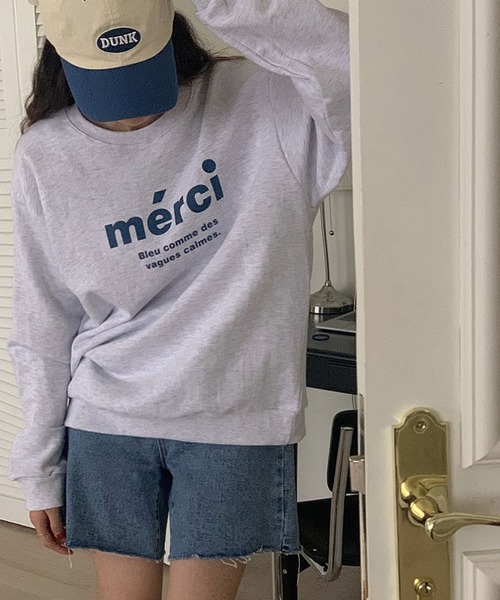 fd style（エフディ スタイル）の「メルシー ボックスフィット レタリングトレーナー（Tシャツ/カットソー・レディース・White/Cream/Black・FREE）」の20枚目の写真