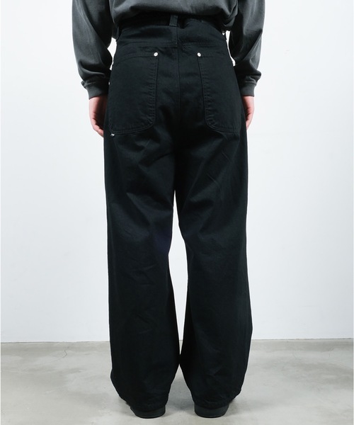 Jieda(ジエダ)の「WIDE ONE TUCK STRAIGHT DENIM(デニムパンツ・メンズ・インディゴブルー/ブラック・2/1)」の6枚目の写真