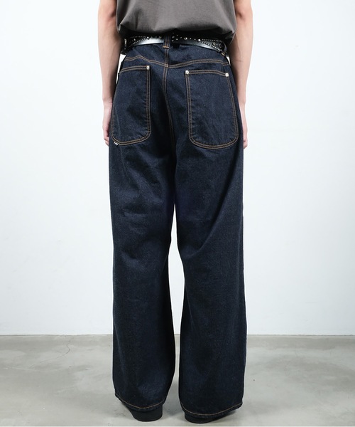 Jieda(ジエダ)の「WIDE ONE TUCK STRAIGHT DENIM(デニムパンツ・メンズ・インディゴブルー/ブラック・2/1)」の9枚目の写真