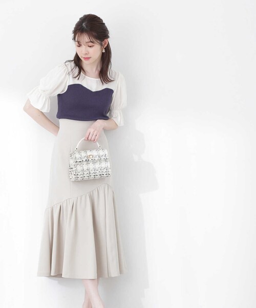 PROPORTION BODY DRESSING（プロポーションボディドレッシング）の「サイドスリットマーメイドスカート / 1213120401（スカート・レディース・ブルー/ベージュ/ピンク・MEDIUM/SMALL）」の16枚目の写真