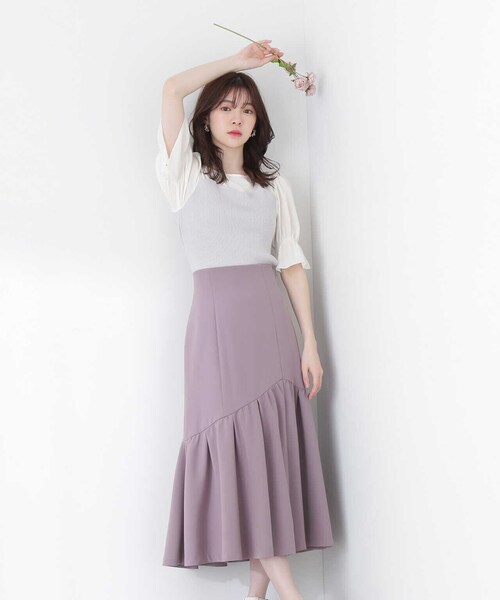 PROPORTION BODY DRESSING（プロポーションボディドレッシング）の「サイドスリットマーメイドスカート / 1213120401（スカート・レディース・ブルー/ベージュ/ピンク・MEDIUM/SMALL）」の21枚目の写真