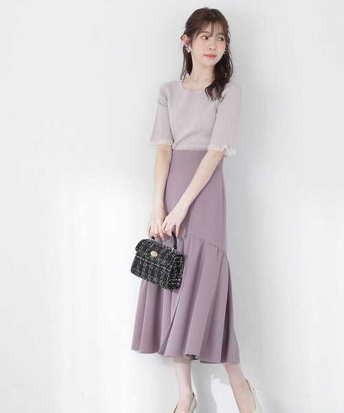 PROPORTION BODY DRESSING（プロポーションボディドレッシング）の「サイドスリットマーメイドスカート / 1213120401（スカート・レディース・ブルー/ベージュ/ピンク・MEDIUM/SMALL）」の6枚目の写真