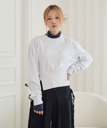 UNE MANSION | スリットボタンクロップドトレーナー(スウェット)