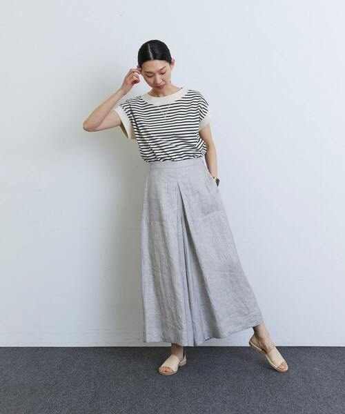 LOISIR（ロワズィール）の「リネンツイル墨染めBOXタックワイド