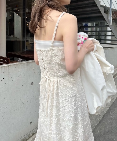 one after another NICE CLAUP（ワンアフターアナザーナイスクラップ）の「インナーと羽織で着回せる。マーメイドキャミワンピース（ワンピース・レディース・アイボリー/ブラック/ホワイト系その他/ピンク/その他1・FREE）」の20枚目の写真