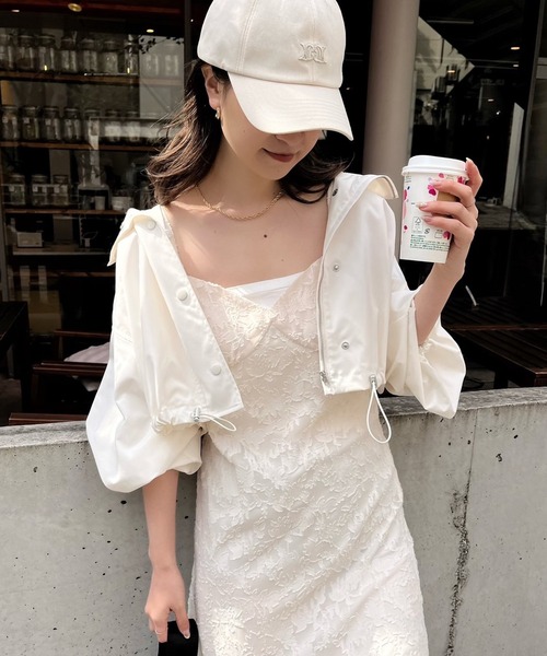 one after another NICE CLAUP（ワンアフターアナザーナイスクラップ）の「インナーと羽織で着回せる。マーメイドキャミワンピース（ワンピース・レディース・アイボリー/ブラック/ホワイト系その他/ピンク/その他1・FREE）」の17枚目の写真