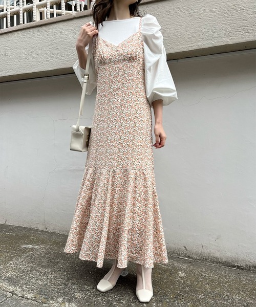 one after another NICE CLAUP（ワンアフターアナザーナイスクラップ）の「インナーと羽織で着回せる。マーメイドキャミワンピース（ワンピース・レディース・アイボリー/ブラック/ホワイト系その他/ピンク/その他1・FREE）」の12枚目の写真