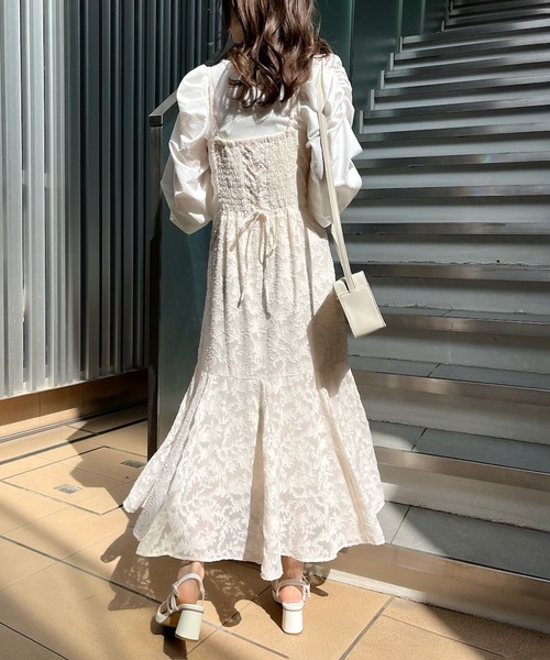 one after another NICE CLAUP（ワンアフターアナザーナイスクラップ）の「インナーと羽織で着回せる。マーメイドキャミワンピース（ワンピース・レディース・アイボリー/ブラック/ホワイト系その他/ピンク/その他1・FREE）」の7枚目の写真