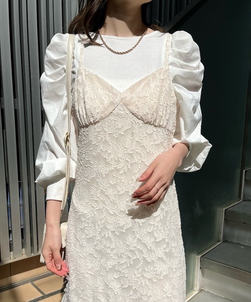 one after another NICE CLAUP（ワンアフターアナザーナイスクラップ）の「インナーと羽織で着回せる。マーメイドキャミワンピース（ワンピース・レディース・アイボリー/ブラック/ホワイト系その他/ピンク/その他1・FREE）」の13枚目の写真