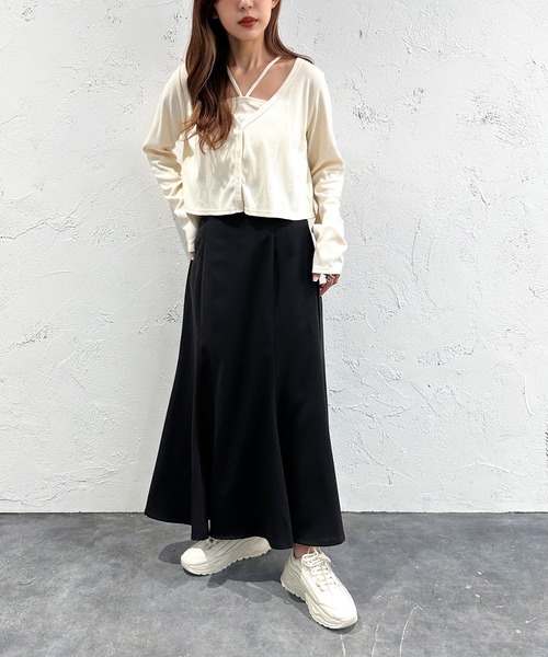 apres jour mignon（アプレジュールミニョン）の「カーデ+キャミセット【ZOZOTOWN限定アイテム】（カーディガン/ボレロ・レディース・アイボリー/レッド/ナチュラル/ブラック・フリー/X-LARGE）」の20枚目の写真