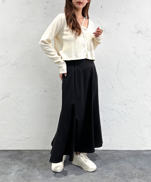 apres jour mignon（アプレジュールミニョン）の「カーデ+キャミセット【ZOZOTOWN限定アイテム】（カーディガン/ボレロ・レディース・アイボリー/レッド/ナチュラル/ブラック・フリー/X-LARGE）」の21枚目の写真