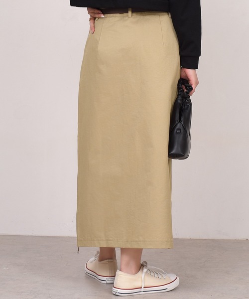 DAY CLOSET(デイ クローゼット)の「レディース ジップスリットナロースカート(スカート・レディース・ベージュ/ブラック・S/L/M/XS)」の14枚目の写真