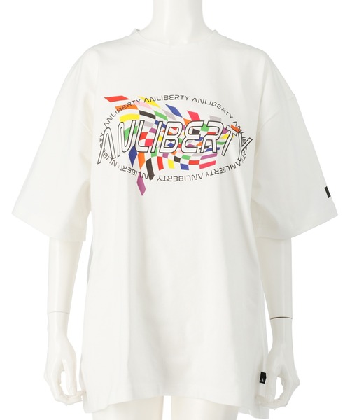 ANLIBERTY ANAP(アンリバティアナップ)の「カラーフラッグプリントロゴTシャツ【ユニセックス】(Tシャツ/カットソー・レディース・ブルー/ピンク/ホワイト・S/M)」の5枚目の写真