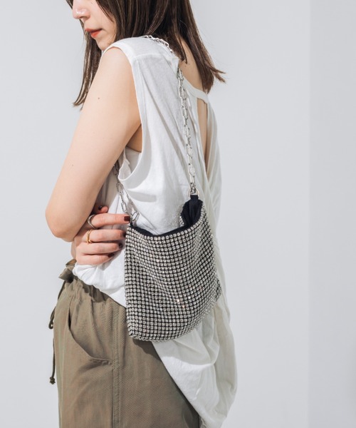 EVOL（イーボル）の「【EVOL】2WAYメタルハンドバッグ IU5148（ハンドバッグ・レディース・ホワイト/シルバーグレー/シルバー・FREE）」の13枚目の写真