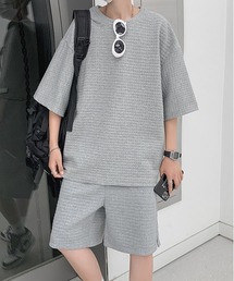 NEW GENTLEMAN | 【2点SET】ワイメアワッフル　セットアップ Tシャツ＆ショートパンツセット(Tシャツ/カットソー)