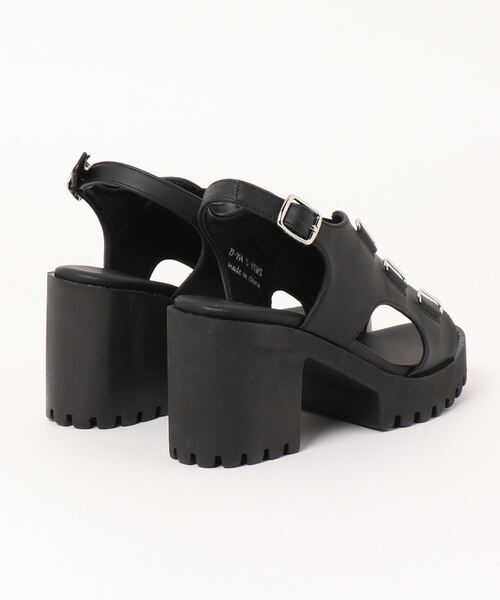 Zipper(ジッパー)の「【Zipper】 厚底バックストラップサンダル(サンダル・レディース・ブラック/ホワイト・S/M/L/LL)」の3枚目の写真