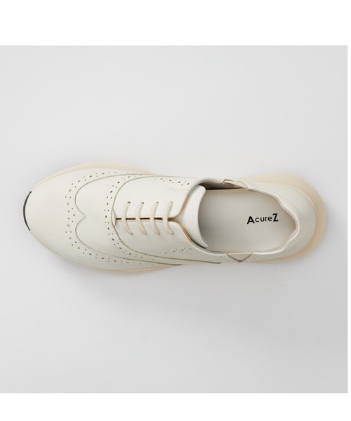 AcureZ（アキュアーズ）の「トラッドテイスト「母趾にやさしいスニーカー」（スニーカー・レディース・ホワイト/ブラック・22.5cm/23cm/23.5cm/24cm/24.5cm）」の6枚目の写真