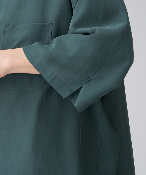 Lui's（ルイス）の「キュプラワイドショートスリーブシャツ (セットアップ対応）（シャツ/ブラウス・メンズ・ブラック/グリーン/バイオレット/ダークブラウン・FREE）」の14枚目の写真