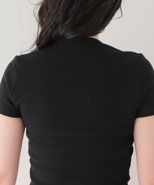 COOME（コーメ）の「【COOME/コーメ】BABY SS TEE：カットソー（Tシャツ/カットソー・レディース・ホワイト/カーキ/ブラック・MEDIUM）」の4枚目の写真