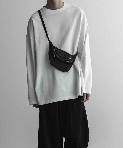 remer（リメール）の「loose basic heavy cotton over long Tee / ルーズベーシックヘビーコットンオーバーロンT（Tシャツ/カットソー・メンズ・アッシュグレー/ブラック/ホワイト/カーキ・LARGE/SMALL/MEDIUM）」の20枚目の写真