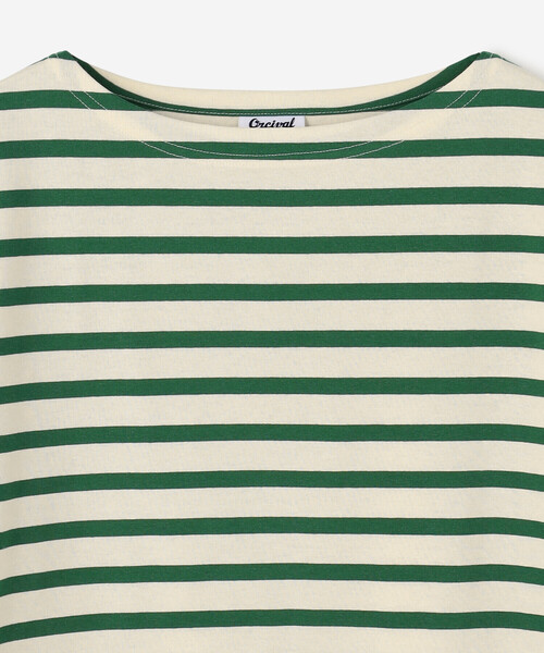 ORCIVAL（オーシバル）の「ORCIVAL | スビンジャージ ボートネック半袖Tシャツ WOMEN（Tシャツ/カットソー・レディース・レッド系その他/ブルー系その他/ブルー系その他5/グリーン系その他・1/2）」の11枚目の写真