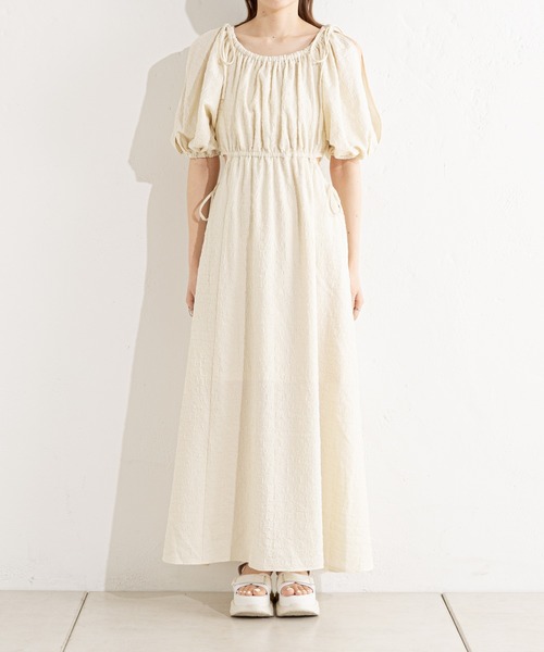 Chico（チコ）の「肩スリットカットアウトワンピース（ワンピース・レディース・ブラック/アイボリー/ミント・FREE）」の21枚目の写真