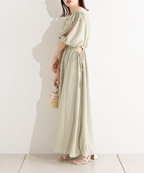 Chico（チコ）の「肩スリットカットアウトワンピース（ワンピース・レディース・ブラック/アイボリー/ミント・FREE）」の17枚目の写真