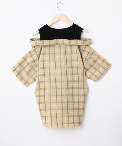 LOVETOXIC(ラブトキシック)の「レイヤード半袖シャツ(シャツ/ブラウス・キッズ・ベージュ/ブラック/オフホワイト・S/SS/L/M)」の19枚目の写真